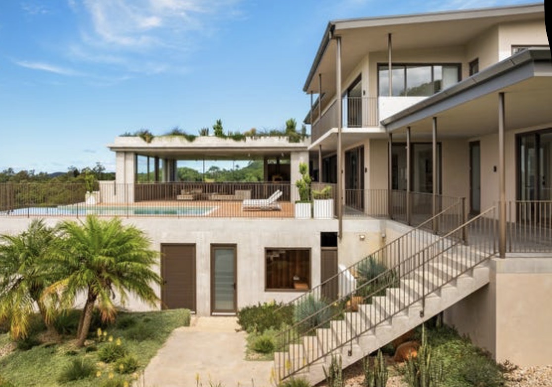 The residence and its terraced gardens